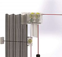 Σήτα συρόμενη πλισέ με ανοξείδωτο συρματόσχοινο αμφίπλευρη 1200Χ2200