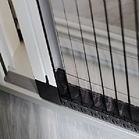 Σήτα συρόμενη πλισέ μονόφυλλη με ερπύστρια 1000Χ2200