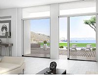 Σήτα συρόμενη με ίσιο πανί και ερπύστρια μονόφυλλη 1200Χ2400