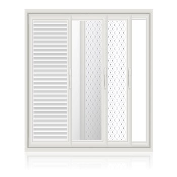 Συρόμενο ενεργειακό μονόφυλλο χωνευτό τζάμι-σήτα-πατζούρι