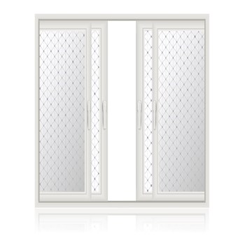 Συρόμενο δίφυλλο χωνευτό τζάμι-σήτα