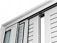 Συρόμενο δίφυλλο χωνευτό τζάμι-σήτα-παντζούρι