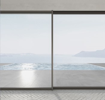 Συρόμενο ενεργειακό επάλληλο τζάμι στενής επαλληλίας