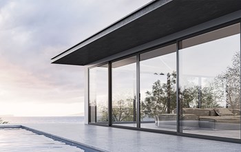 Συρόμενο ανασηκούμενο ενεργειακό επάλληλο τζάμι MD (minimal design)